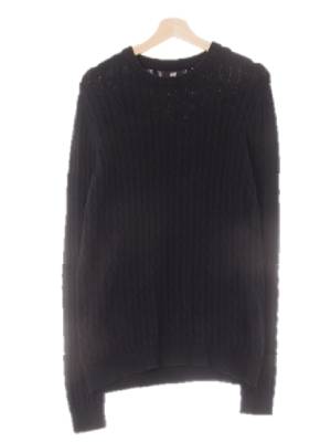 h&m 네이비 면 루즈핏케이블스웨터