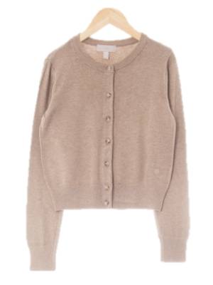 h&m 모카 라운드넥시보리가디건