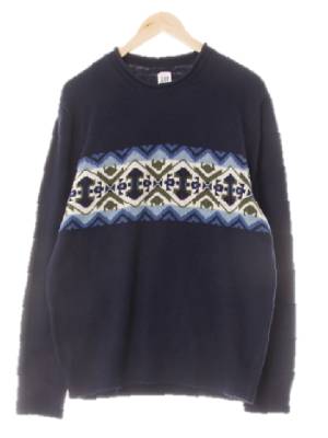 gap 네이비 페어아일롤넥니트