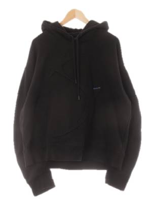 h&m 블랙 면 엠보오버핏후드티