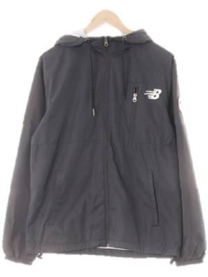 뉴발란스 차콜 소매패치바람막이점퍼