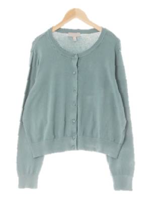 h&m 그레이시에메랄드그린 비스코스혼방 유넥니트가디건