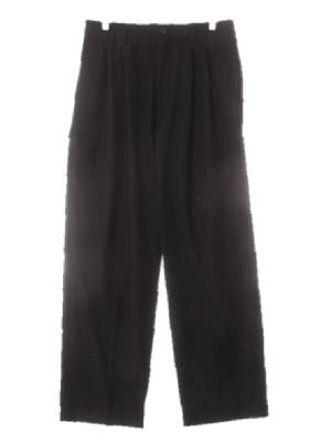 자라 블랙 비스코스혼방 투턱릴렉스드슬랙스