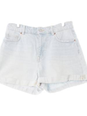 h&m 연청 데님 롤업와이드숏진