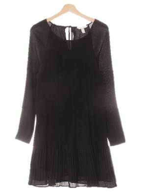 h&m 블랙 라글란절개플리츠원피스