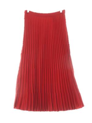 h&m 레드 플리츠롱스커트