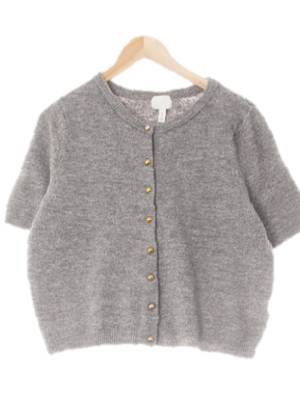 h&m 그레이 볼드버튼반팔니트가디건