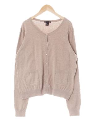h&m 누디그레이 면혼방 유넥긴팔니트가디건