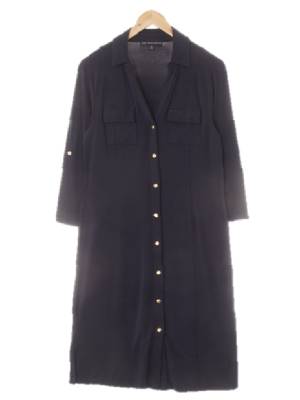 brooksbrothers 네이비 면혼방 슬림포켓똑딱이원피스