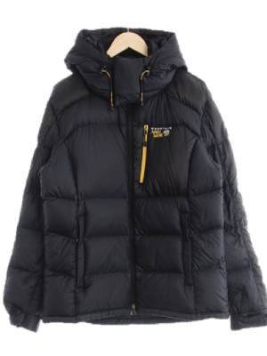마운틴 블랙 덕다운 하이넥후드숏패딩점퍼