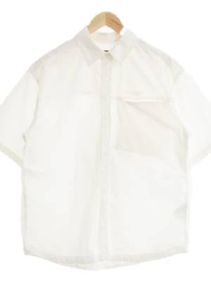 h&m 아이보리 면 와이드반팔셔츠