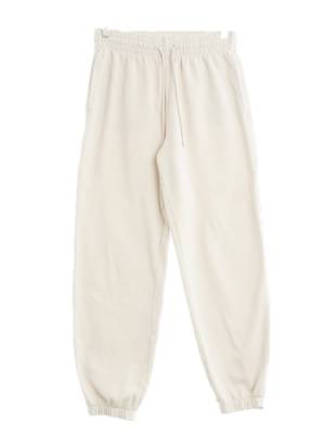 h&m 아이보리 면혼방 밴딩조거팬츠