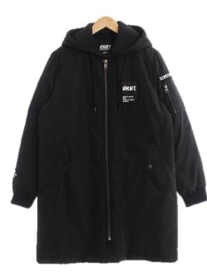 bkbt 블랙 덕다운 후드롱패딩점퍼