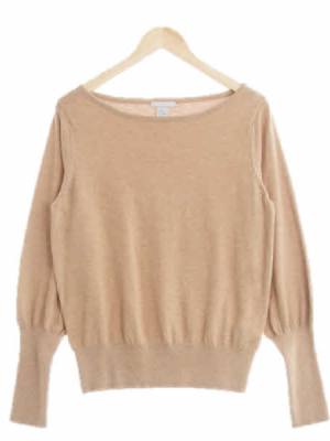 h&m 베이지 보트넥긴팔니트