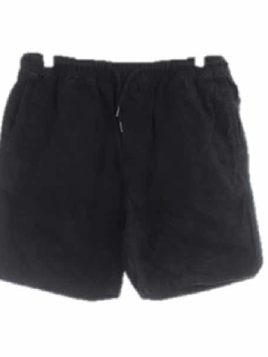 h&m 블랙 면혼방 베이직밴디드반바지