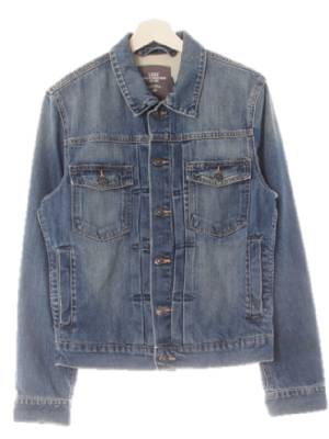 h&m 중청 데님 핀턱워싱재킷