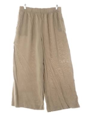 h&m 소프트올리브그린 비스코스 릴렉스밴딩크롭팬츠
