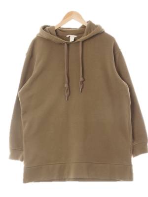 h&m 카키 면혼방 오버사이즈스웨트후드티