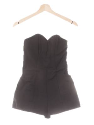 h&m 블랙 면혼방 튜브탑숏점프수트