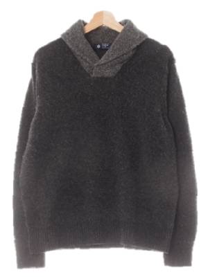 jcrew 웜차콜 울 숄카라원버튼긴팔니트