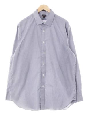 jcrew 화이트네이비 체크 면혼방 레귤러핏정장셔츠