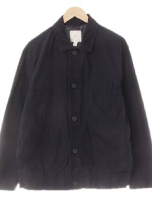 h&m 네이비 린넨혼방 더블빅포켓워커자켓