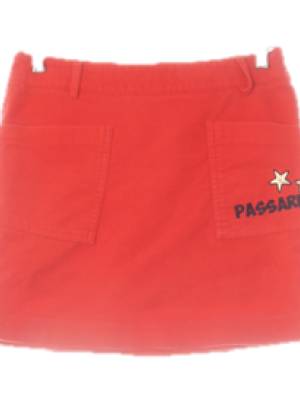 passardi 레드 면혼방 별자수미니골프스커트