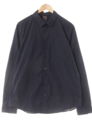 h&m 네이비 면 베이직셔츠