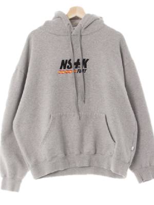 nastykick 멜란지그레이 면혼방 중앙퓨리로고후드티