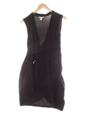 h&m 블랙 비스코스혼방 랩롱리본타이베스트