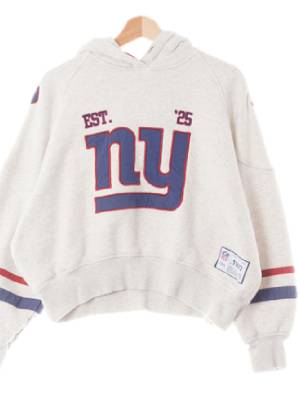 자라NFL 멜란지그레이 면 NY크롭후드티