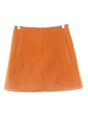 mixxo 어텀메이플오렌지 울혼방 페이크포켓미니스커트