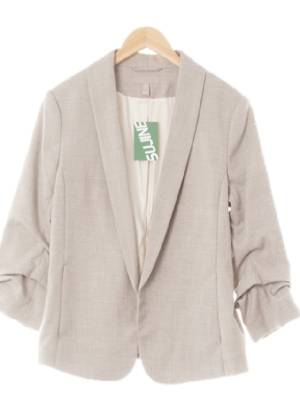 h&m 웜그레이 비스코스혼방 오픈형소매셔링블레이저
