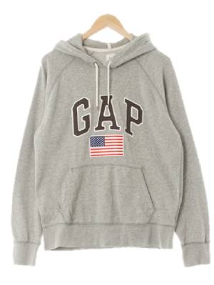 gap 멜란지그레이 프린팅 면 패치레터링성조기나그랑후드티