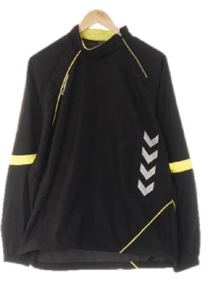 hummel 블랙 사선반집업방풍웜업