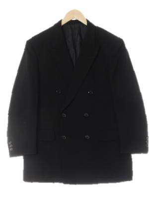 [JPN] kodama formal 블랙 울혼방 피크드라펠오버핏더블블레이저
