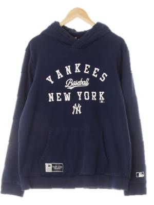 MLB 라이트네이비 면혼방 뉴욕양키즈포켓후드티
