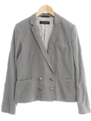 rag&bone 그레이 실크혼방 더블버튼자켓