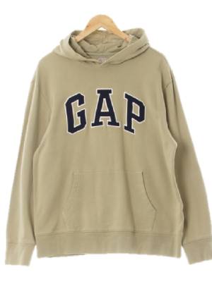 gap 라이트카키 면 빅패치배색후드티
