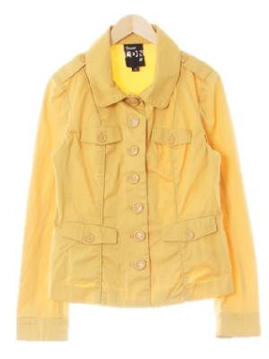 forever21 머스타드 면혼방 절개파이핑라이트재킷