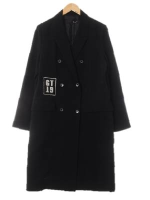 지컷 블랙 GT패치더블버튼롱자켓 