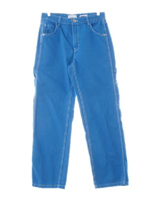 bershka 다크슈퍼소닉블루 데님 스티치스트레이트포켓진 