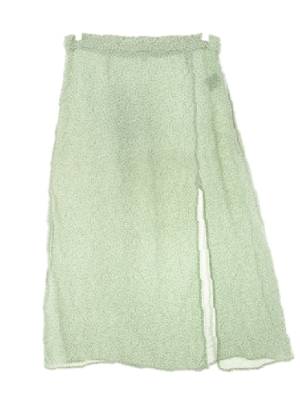 h&m 다크연두 잔꽃패턴 사이드슬릿롱스커트 