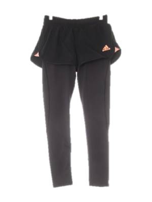 아디다스 블랙 프린팅 클리마라이트 형광포인트투인원레깅스 