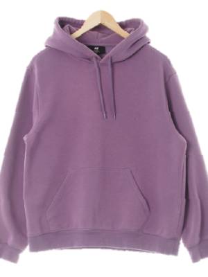 h&m 차이브블라썸퍼플 면혼방 포켓스웨트후디