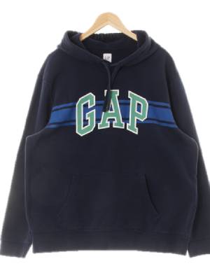 gap 네이비 프린팅 면혼방 라인빅레터링스웨트후디