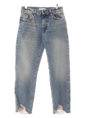 자라 진청 데님 돌청빈티지워싱커팅진
