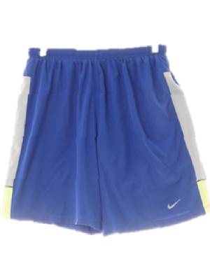 나이키 블루 프린팅 드라이핏 반사판로고배색스포츠숏츠