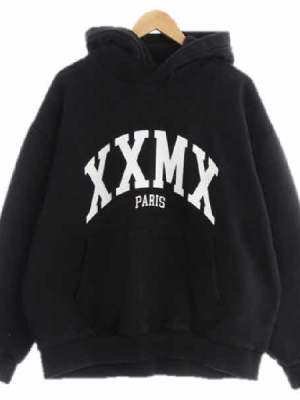 젝시믹스 블랙 면혼방 XXMX후드티
