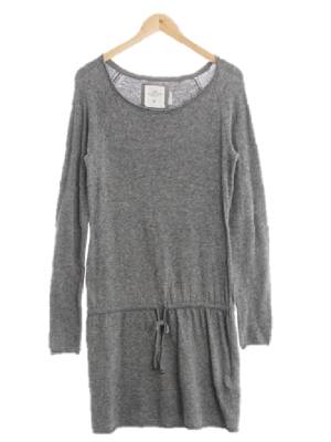 h&m 그레이 비스코스혼방 보트넥니트원피스